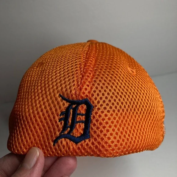 Detroit Cap Hat Adult Orange Fitted Budweiser Great American Lager‎ Embroidered - Picture 9 of 13